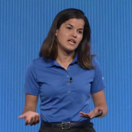 Sabina Martin speaking at a conference